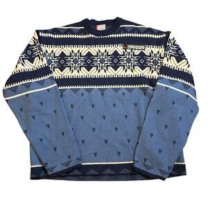 Vintage Y2K Spyder Pullover Wool Blend Sweater Mens Small Aztec Streetwear Ski